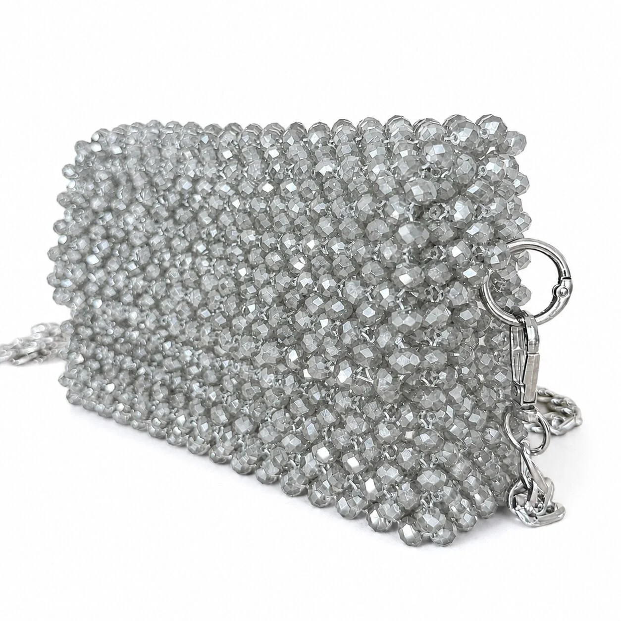 Glace Silvera Handmade Crystal Shoulder Bag