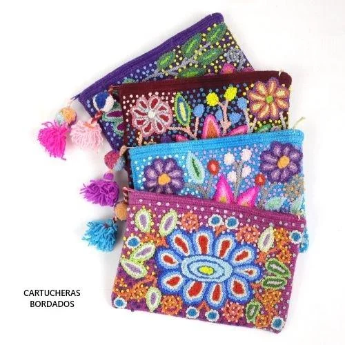 Handwoven Hand-Embroidered Women's Pouches