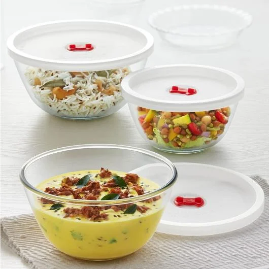 Borosil Glass Serving and Mixing Bowls
