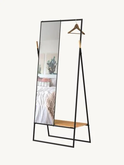Coat Rack and Standing Mirror