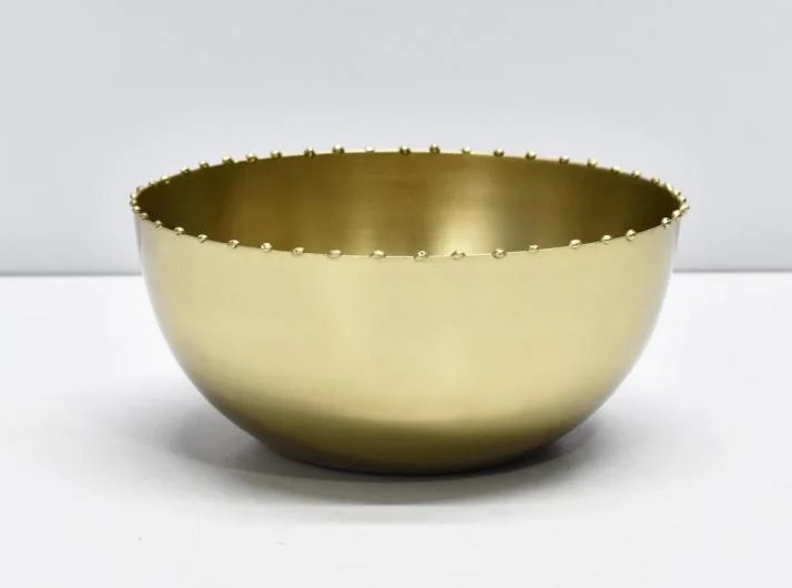Tigela de Metal Dourado