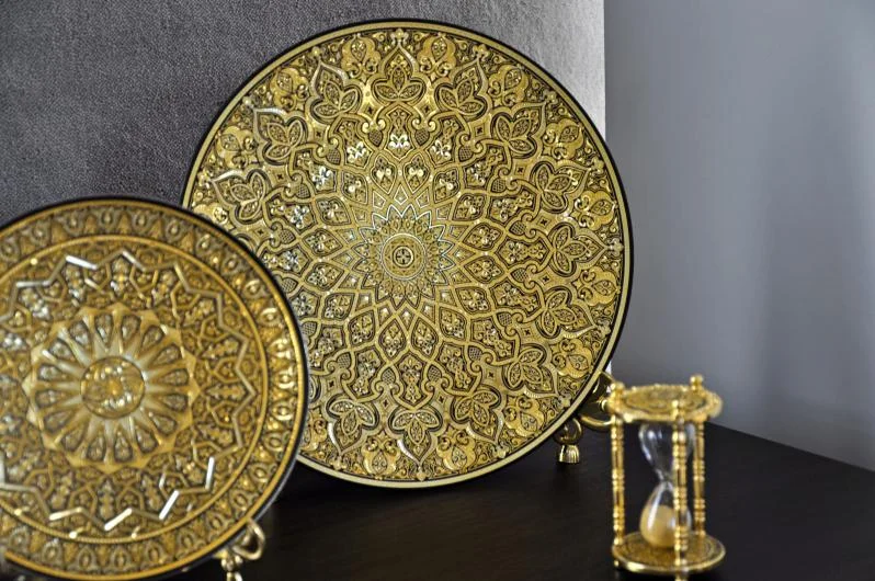 24k Gold Handwerklich verzierte Dekoschale