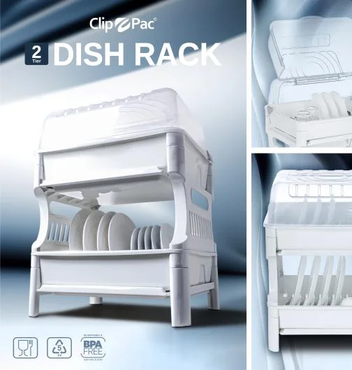 2 Tier Covered Dish Rack