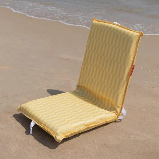 Yellow Striped Foldable Beach Chair