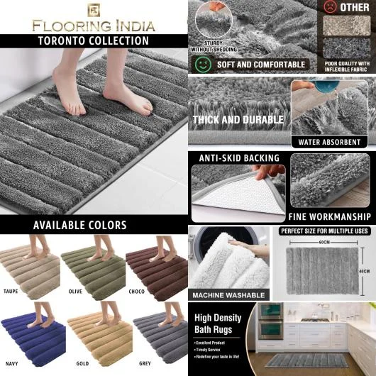 Toronto Elegant Bath Rug Collection
