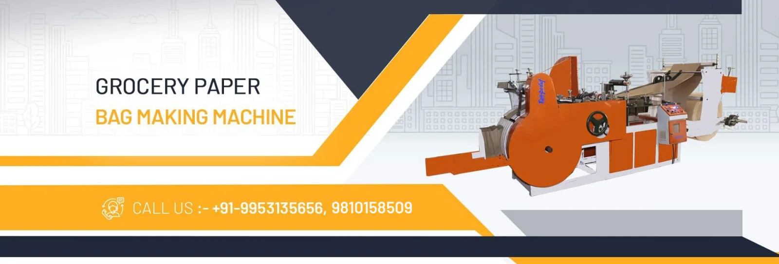 Grocery paper bag making machine