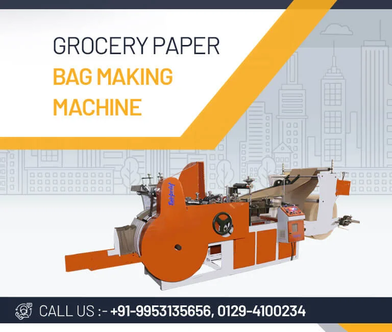 Grocery paper bag making machine