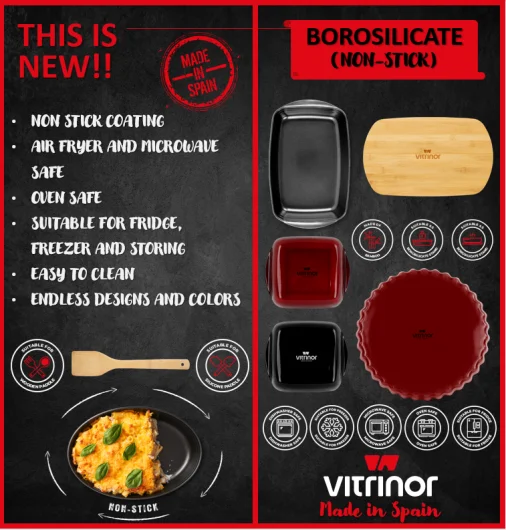 Borosilicate Cookware Non-stick Kitchenware