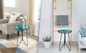 Glass and Metal Side Table