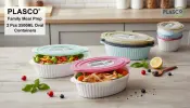 PLASCO 2500ML Oval Food Containers