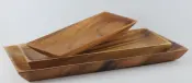 Rectangular Shaped Acacia Wooden Trays
