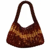 Noctra Embera Handmade Crystal Wood Shoulder Bag