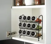 Shake Line Spice Rack with 12 Glass Shakers
