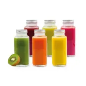 Glass Juice Bottle 6 Pack