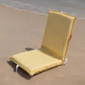 Yellow Striped Foldable Beach Chair