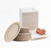 바가스(사탕수수 찌꺼기) 퇴비화 접시 및 식기