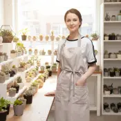 Striped Minimalist Neck Strap Apron