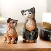 De Rosa Cat Sitting Family Figurines