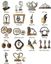 Decorative Objects Made Of Metal And Wood