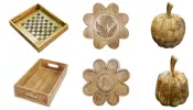 Mango Wood Trays and Pumpkin Decor