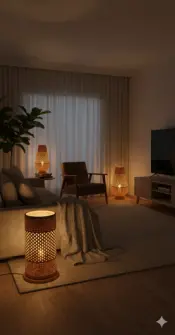 مصباح طاولة معدني ديكور