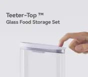 IKOO Teeter-Top Glass Food Storage Set