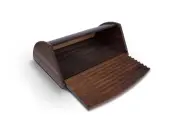 Oak Bread Box with Removable Lid