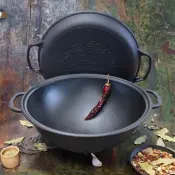 Uzbek Cauldron Wok and Pan-Lid 12L