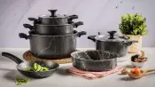 Black Marble Line Cookware