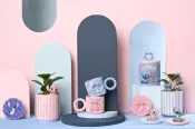 Disney Stitch Planter with 3D Stitch and Faux Plant