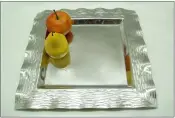 Sheet Aluminium Wave Hammered Square Platter