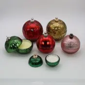 Flower Shape Glass Candle Holder