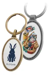 Oval Pattern Keychain