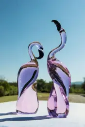 Duccio di Segna FLAMINGO Crystal Sculpture