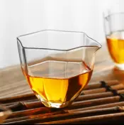 Japanese-Style Hexagonal Glass Fairness Cup