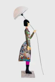 Bella Wooden Lady Standing Lamp
