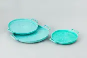 Enamel Finish Serving Trays Set of 3