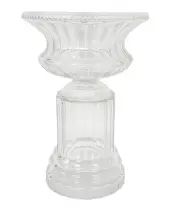 Clear Hand Cut Moser Bowl on Stand