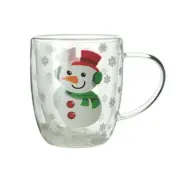 380ML Double Wall Glass Christmas Series