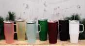 1000ml Borosilicate Glass Travel Mug