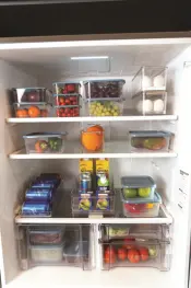 PET Refrigerator Food Container Organizer