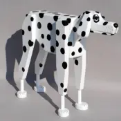 Pit Hand-Painted Solid Wood Dog
