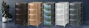 Estante de almacenamiento de plástico Pearl con 4 cajones