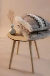 Baby Alpaca Huacaya Cushion with Fabric
