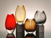 Texture Cutting Glass Vase and Home Decor