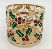 Mistletoe Glitter Candle Holder
