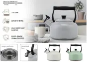 STAINLESS STEEL TEA Kettle, CREAMY WHITE COLOR