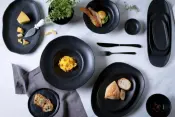 Matte Black Line Stoneware