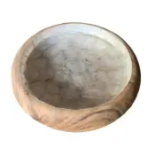 Teak Bowl with Capiz