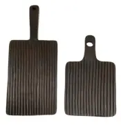 Mango Wood Fluted Boards Set of 2